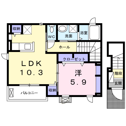 キュート＆コージーIの間取り