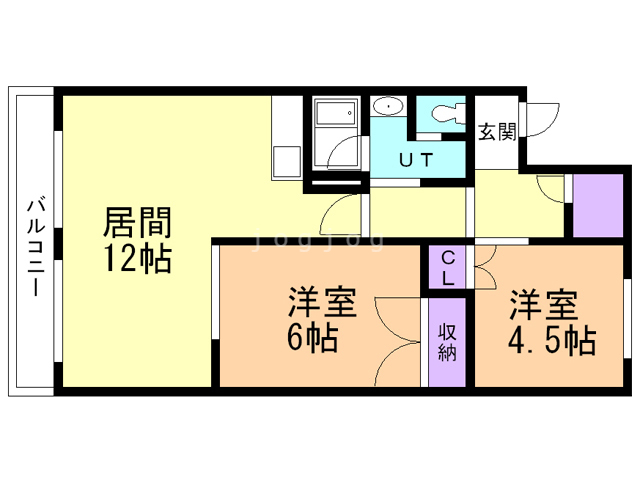 札幌市白石区東札幌四条のアパートの間取り