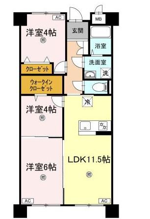 サンスカイハイツの間取り