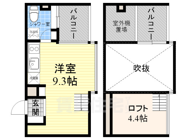 大阪市浪速区幸町のマンションの間取り