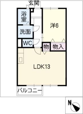 メゾンファミリーユ　Ｂ棟の間取り