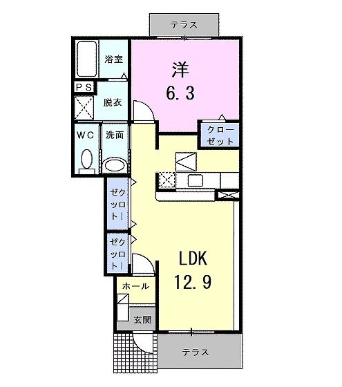 レジデンス　カレント　Ｂの間取り