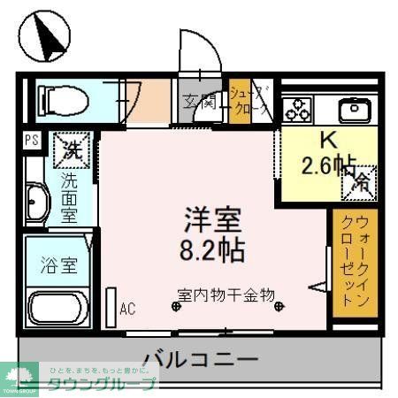 深谷市緑ケ丘のアパートの間取り