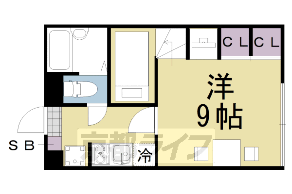 南丹市園部町城南町のアパートの間取り