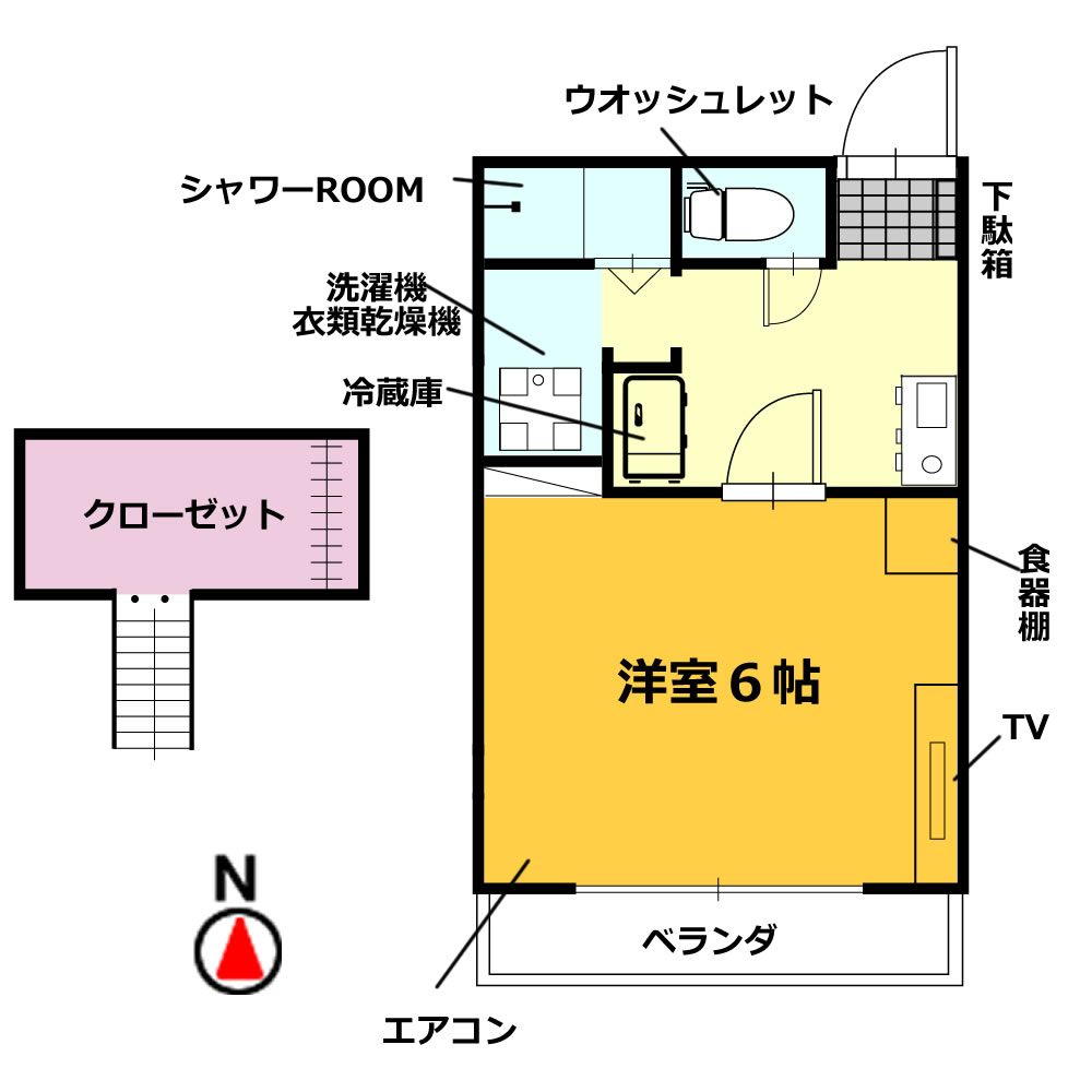 ファーストヒル 家電付の間取り写真