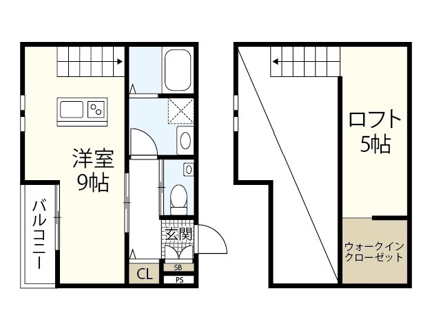 ８７ｇ　Ｋ－Ｂｒａｎｄ’ｊｒ　草津浜町の間取り