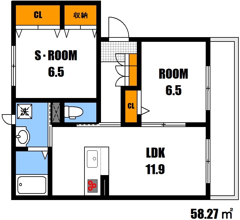 ラ・グラースＮの間取り