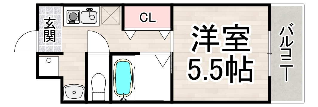 第6カシノハイツの間取り写真