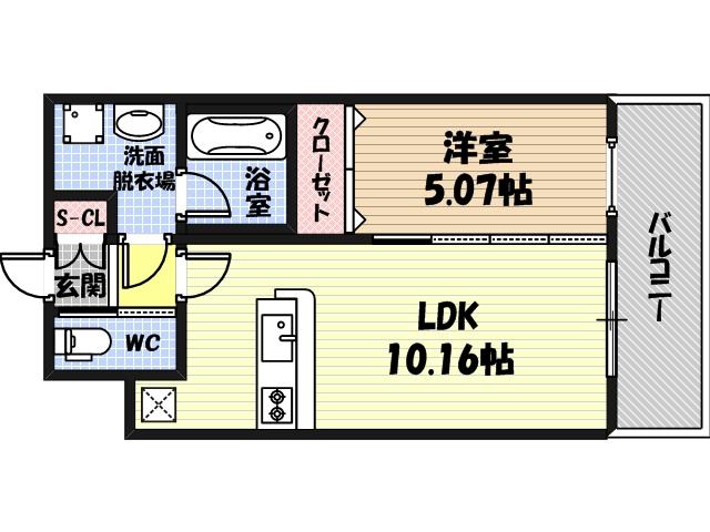 地下鉄長堀鶴見緑地線 蒲生四丁目駅 徒歩4分 9階建 築8年の間取り写真