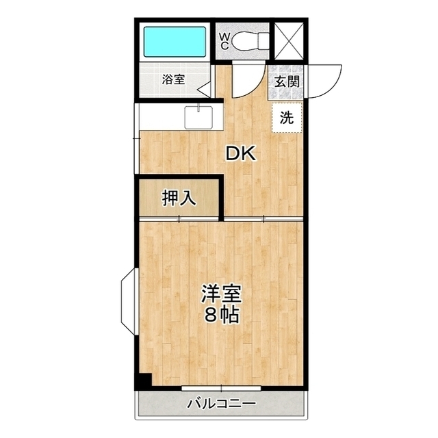 つくばエクスプレス つくば駅 バス乗車時間：14分 最寄りバス停で下車 徒歩6分 2階建 築37年の間取り写真