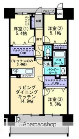 アルファステイツ奉還町の間取り写真