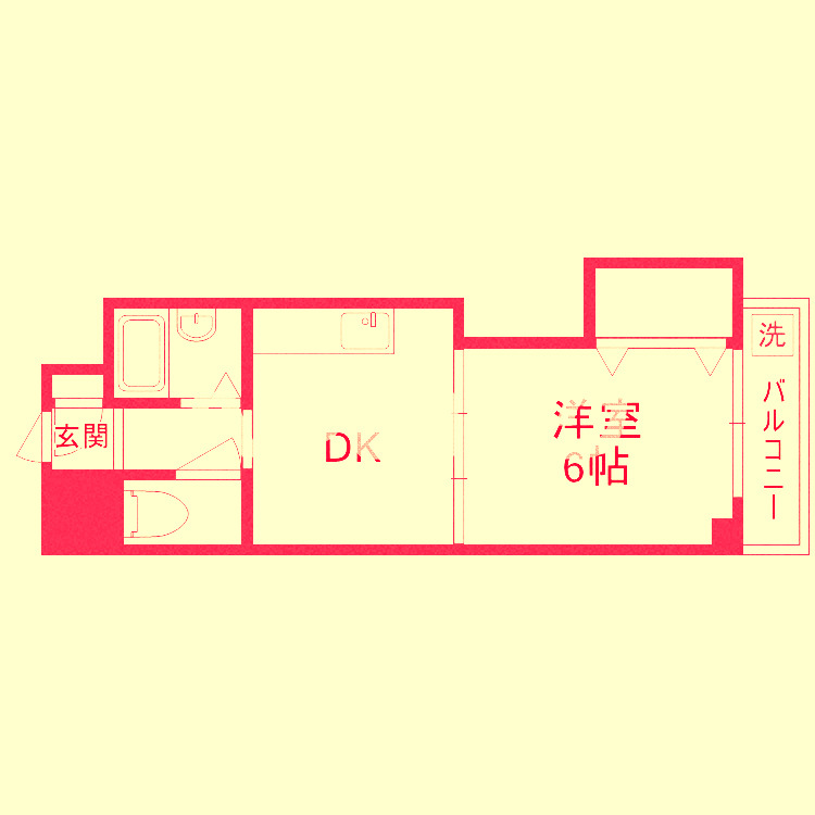 地下鉄御堂筋線 西中島南方駅 徒歩3分 8階建 築42年の間取り写真