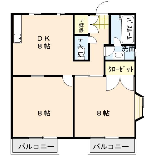 滝内コーポIIの間取り写真