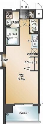 地下鉄箱崎線 呉服町駅 徒歩8分 10階建 築25年の間取り写真