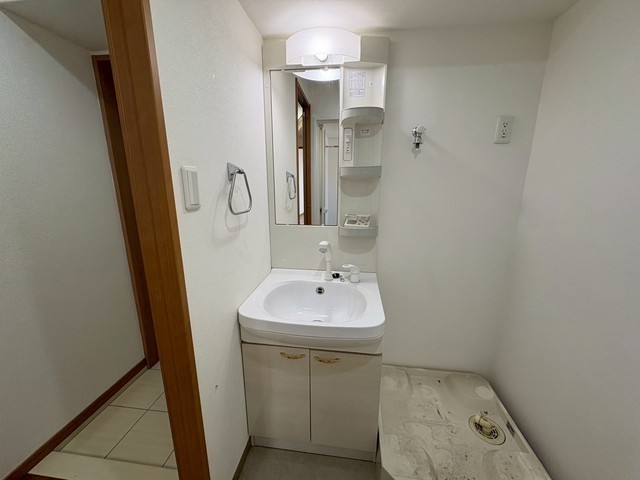 洗面設備　写真は違う号室です。
