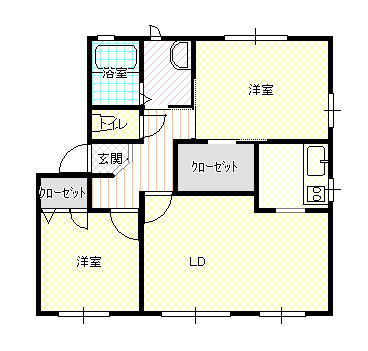 倉敷市児島味野のアパートの間取り