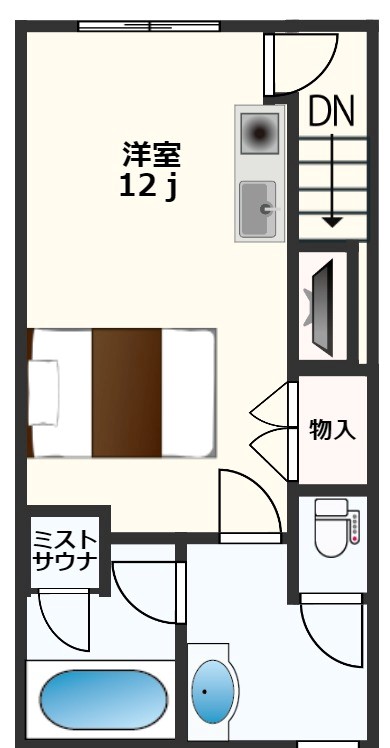 【サニースクエアP-1の間取り】