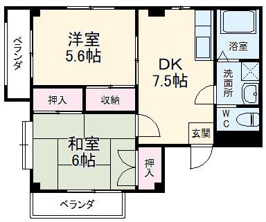 ライズハウスＫの間取り