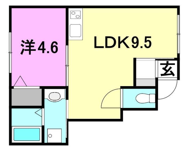 松山市府中のアパートの間取り