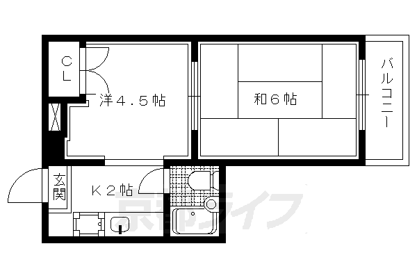 トータス溝川Iの間取り