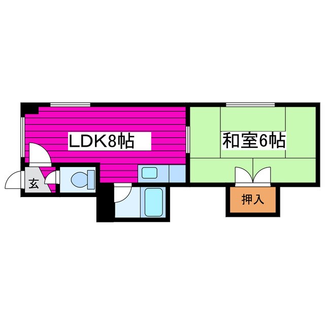 札幌市東区伏古十条のマンションの間取り