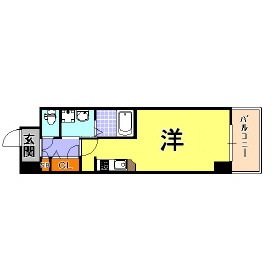 神戸市中央区中山手通のマンションの間取り