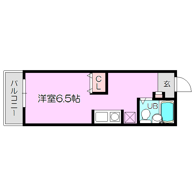 大阪市東淀川区下新庄のマンションの間取り