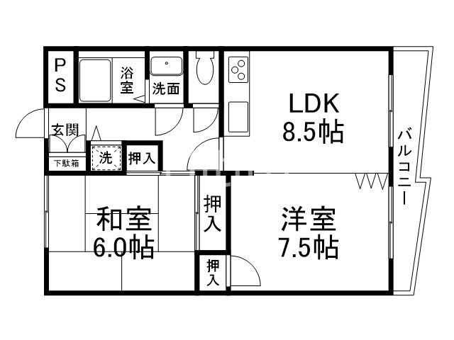 アクエルド金閣寺の間取り