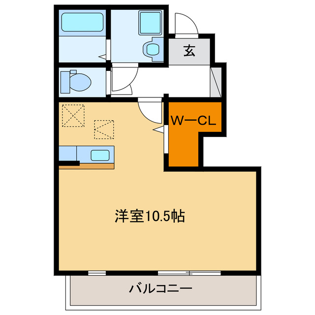 岐阜市高田のアパートの間取り