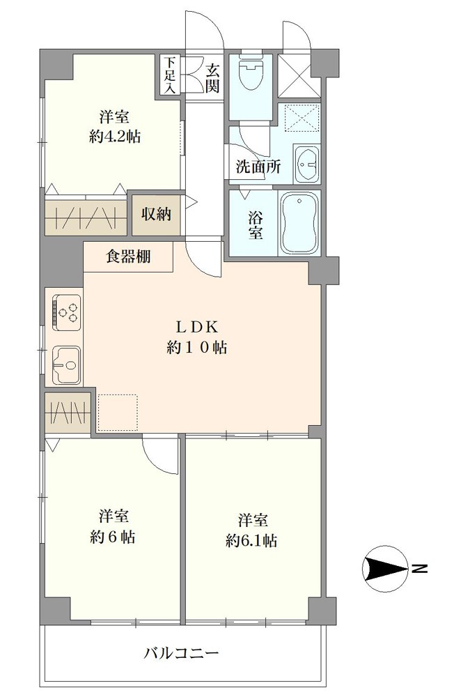 近鉄ハイツ新宿の間取り