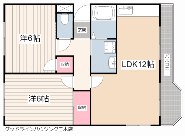 カインド小野の間取り