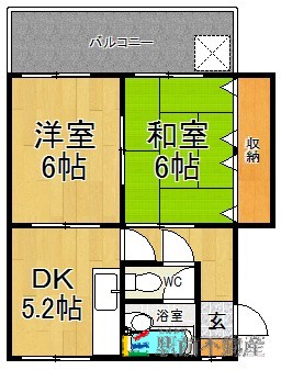 うきは市吉井町のアパートの間取り