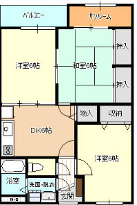 シャトレー根塚　Cの間取り