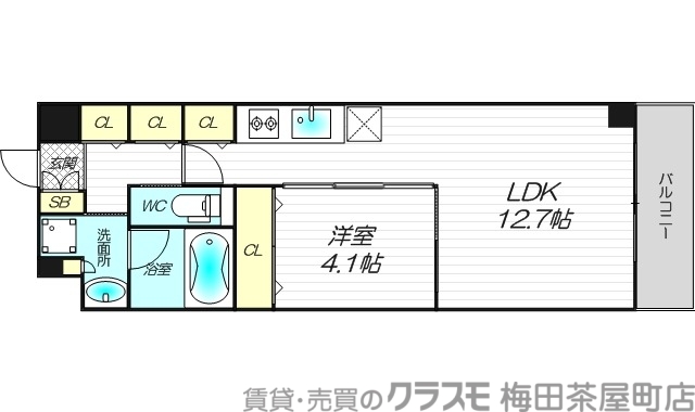 Dimus北浜の間取り