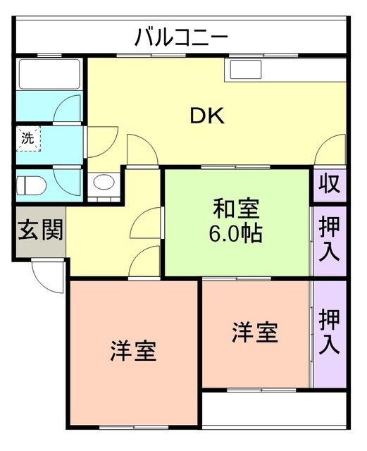 海南市岡田のマンションの間取り