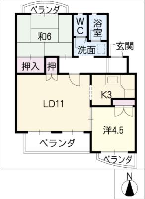 【カーサタツミの間取り】