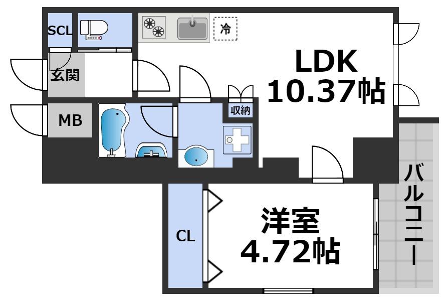 プレジオ難波ASIANの間取り