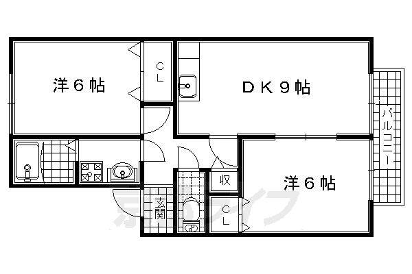 セジュール妙楽の間取り