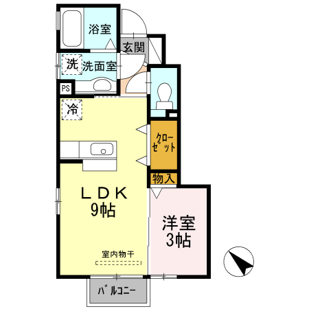 D-room下堀の間取り