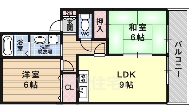 京都市南区久世中久世町４丁目のアパートの間取り