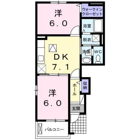 サンデリアーナII Ｂの間取り