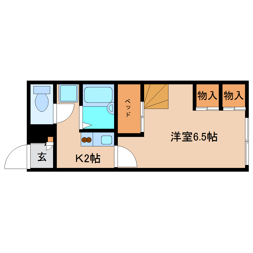 大和高田市春日町のアパートの間取り