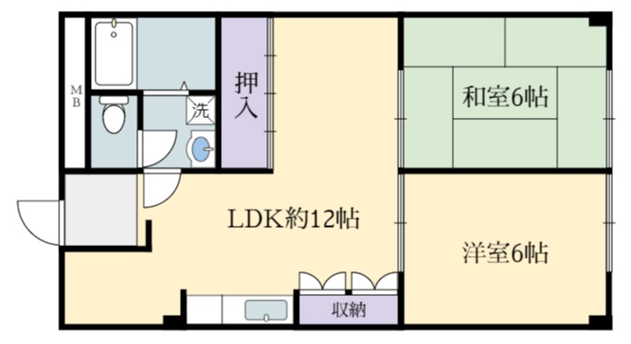 西明石グリーンハイツの間取り