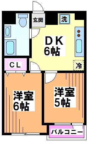 渋谷区上原のマンションの間取り