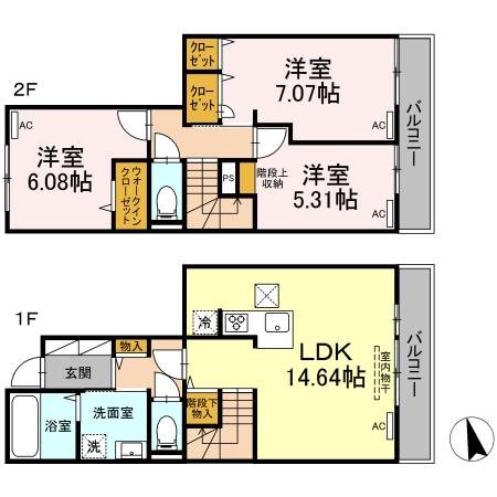 グラナーデ高井戸東の間取り