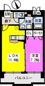 ベスタ櫛原の間取り