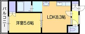 江別市文京台東町のマンションの間取り