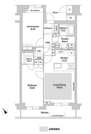 ソアラノーム大岡山の間取り