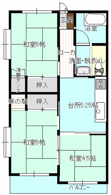 塩川アパートの間取り