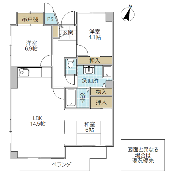 サニーヒル会瀬 2号館の間取り